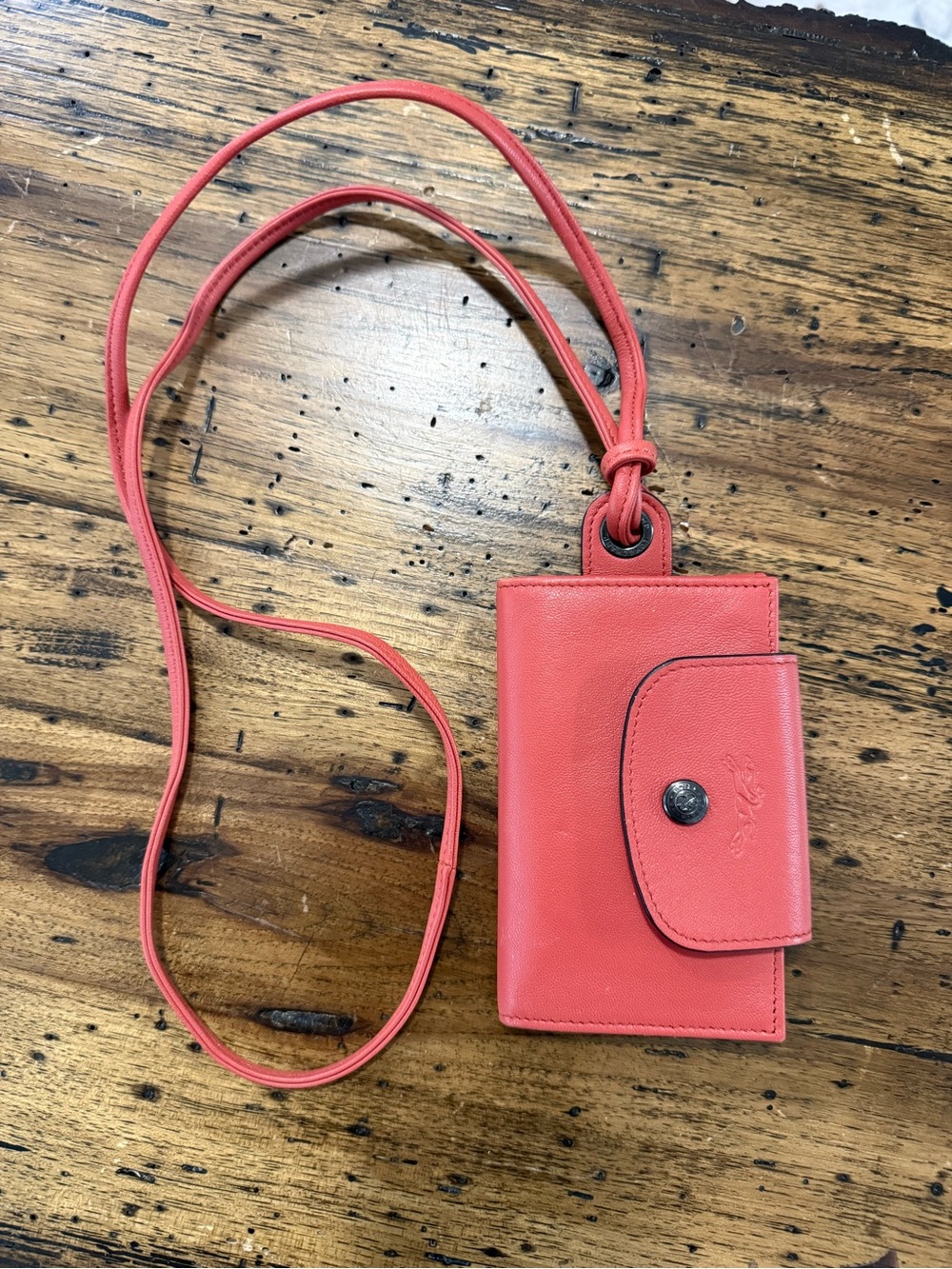 Longchamp Le Pilage Cuir Leather Cardholder like new